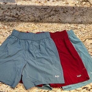 MP Men's Performance Athletic Shorts - Blue, Red, Teal